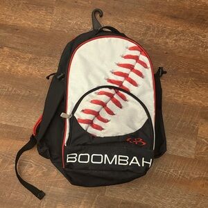 Boombah Black and Red Baseball Backpack